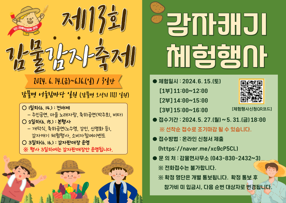 2024년 제13회 감물감자축제 개최 알림 이미지1