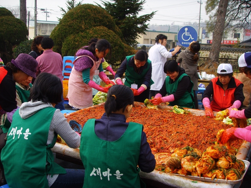 청안면 새마을남녀지도자협의회 이주여성과 김장행사 이미지1