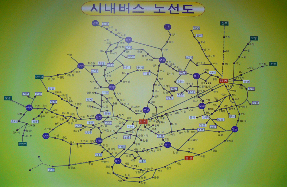 농촌버스 노선도 이미지1