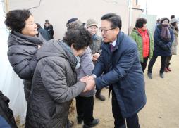 신기 의료폐기물 집회현장 방문 사진
