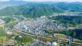 하늘에서 내려다본 괴산읍 풍경(2026.06.01)