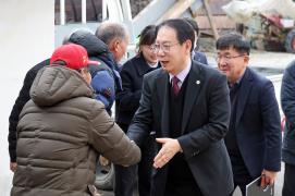칠성면 갈읍, 성산, 학동, 내쌍마을 방문(1.14.)