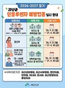 괴산군, 2026-2027절기 독감 무료 예방접종 본격 실시